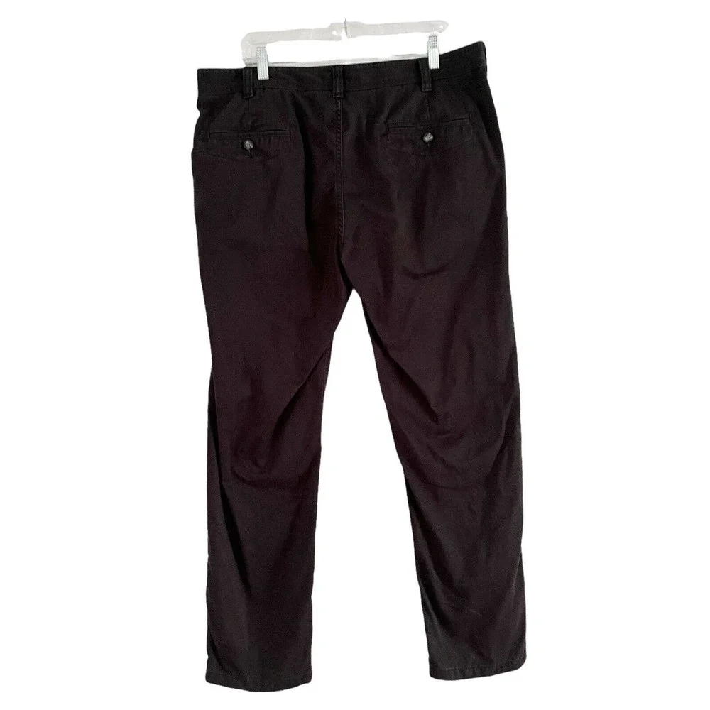 Hudson North Black Straight Leg Mens Chino Pants Size 36x30 - Picture 2 of 6